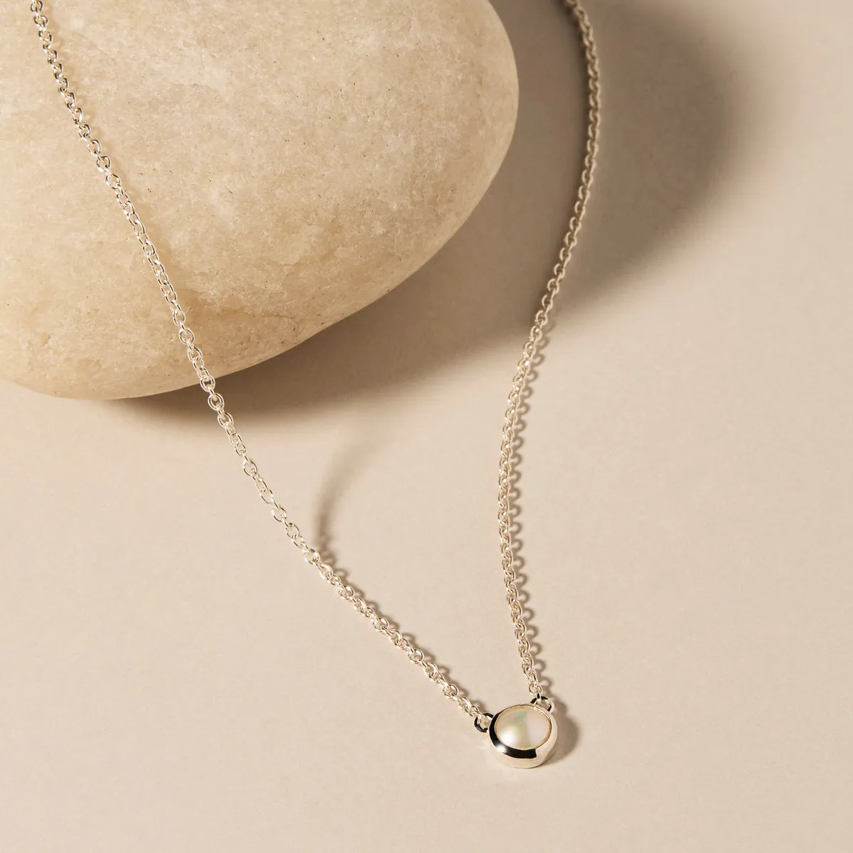 Heavenly Silver Pearl Necklace