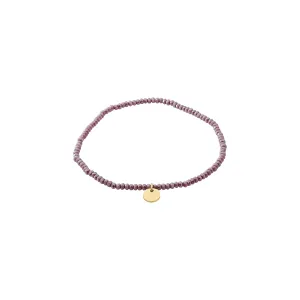 INDIE bracelet purple, gold-plated