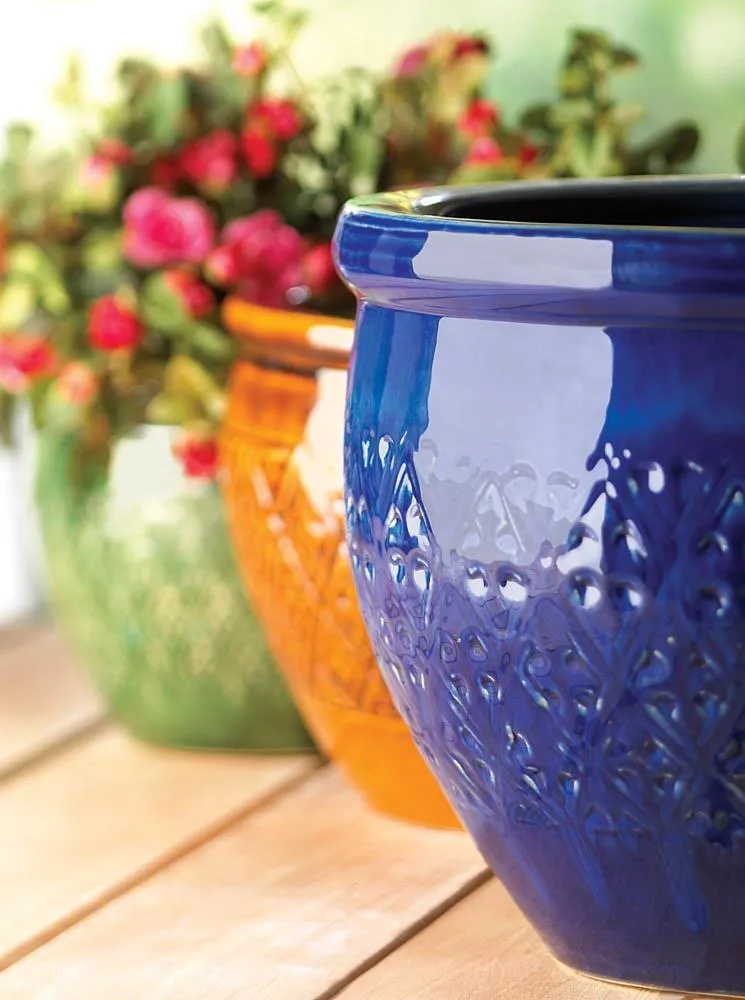 Jewel-Tone Flower Pot Trio