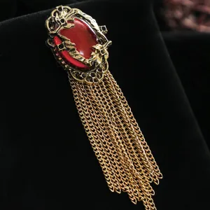 Kavove The Emerald Red Colour Brooch