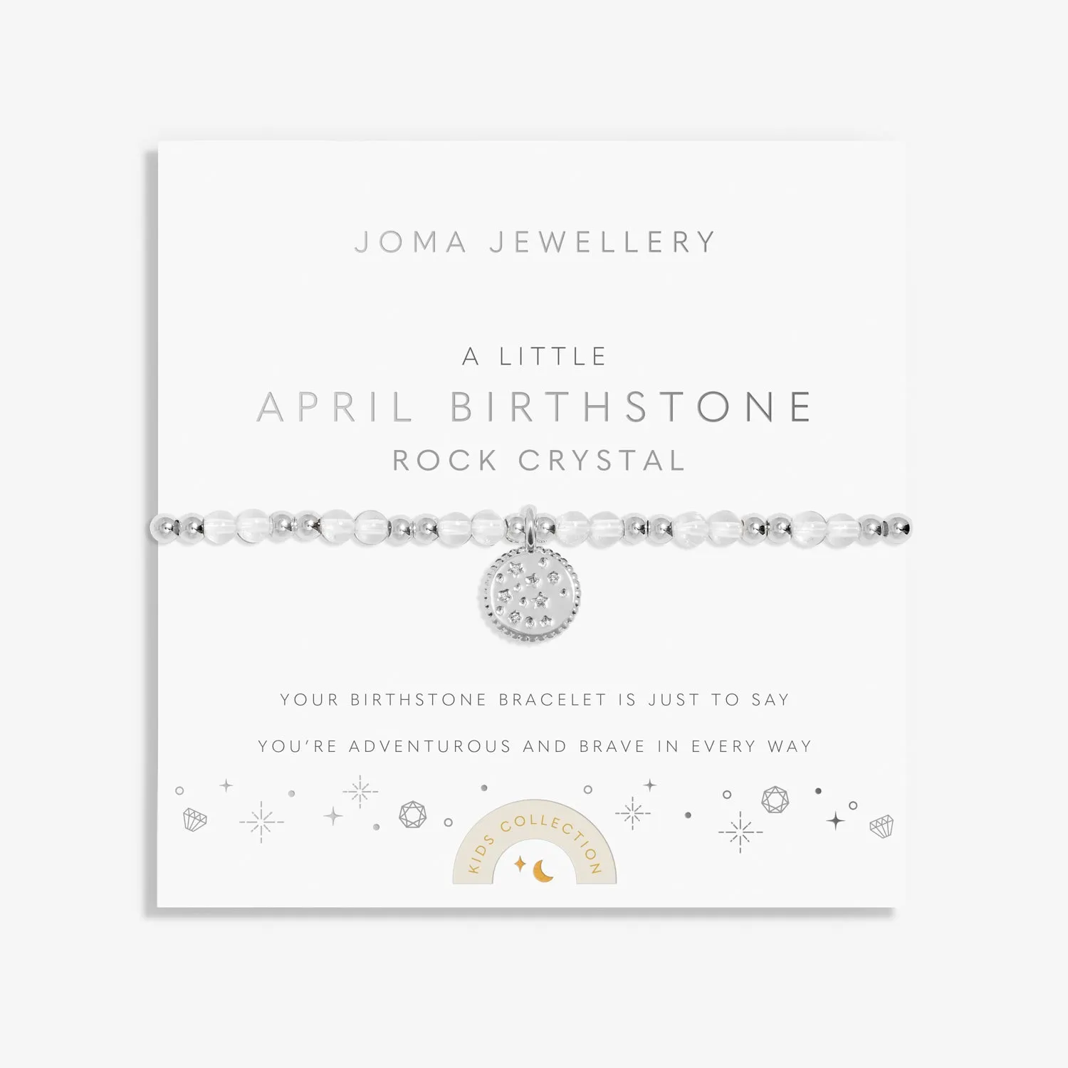 Kids A Little April Birthstone Silver Plated Bracelet C785