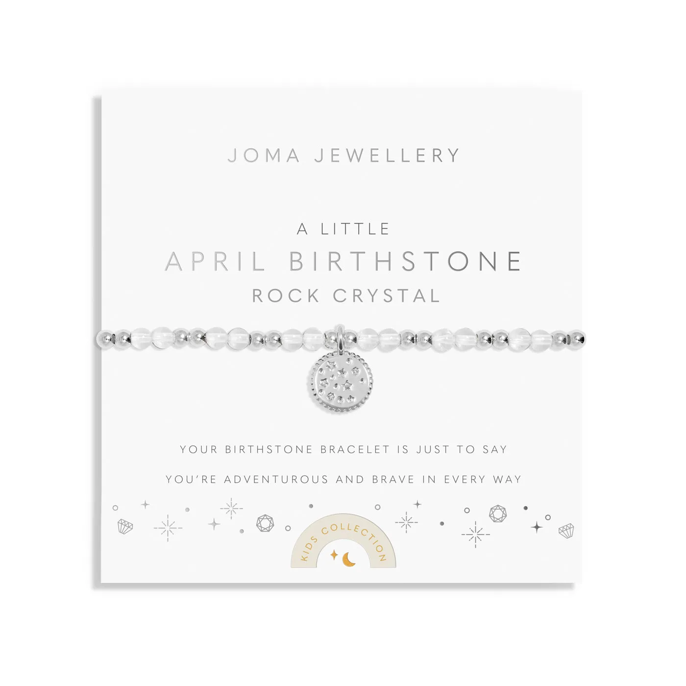 Kids A Little April Birthstone Silver Plated Bracelet C785