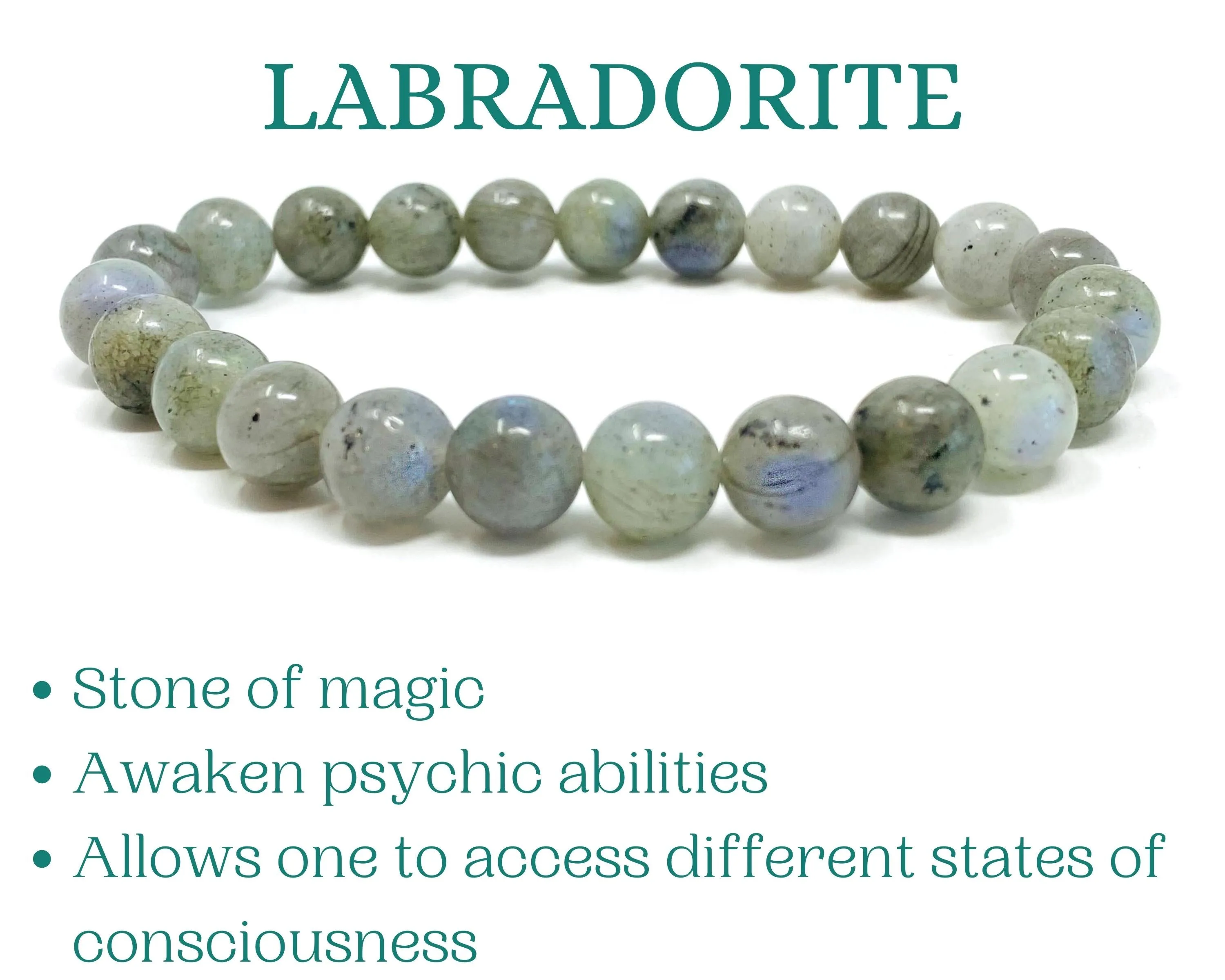 Labradorite Beaded Crystal Bracelet