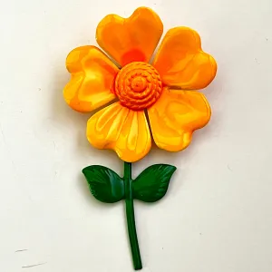 Late 60s/ Early 70s Bright Enamel Flower Brooch