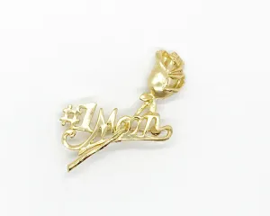 Lavish Mother's Day Gold Tone Brooch with Rose