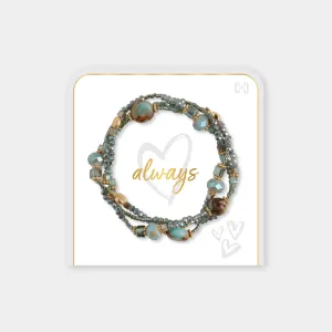 Love, Always Bracelet Set - Grey