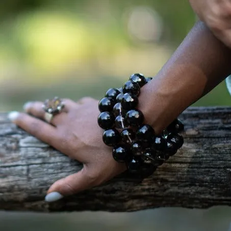 Luxury Faceted Smoky Quartz Natural Gemstone Bracelet