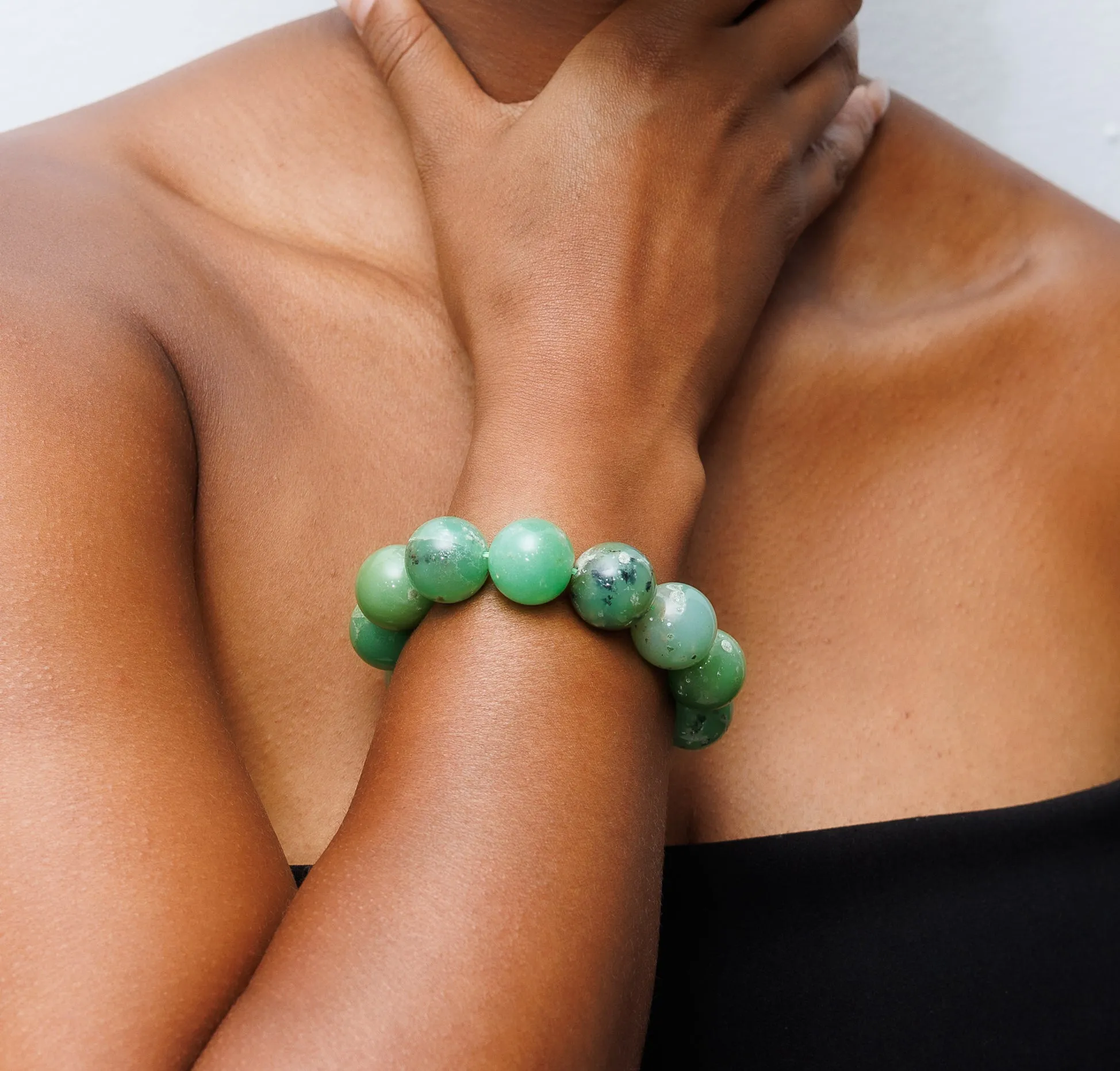 Luxury Mixed Chrysoprase Natural Gemstone Bracelet