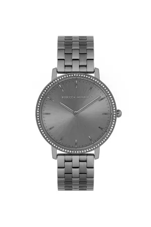 Major Grey Ion Plated Tone Bracelet Watch, 35MM