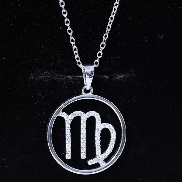 Moissanite Virgo Zodiac Pendant Necklace