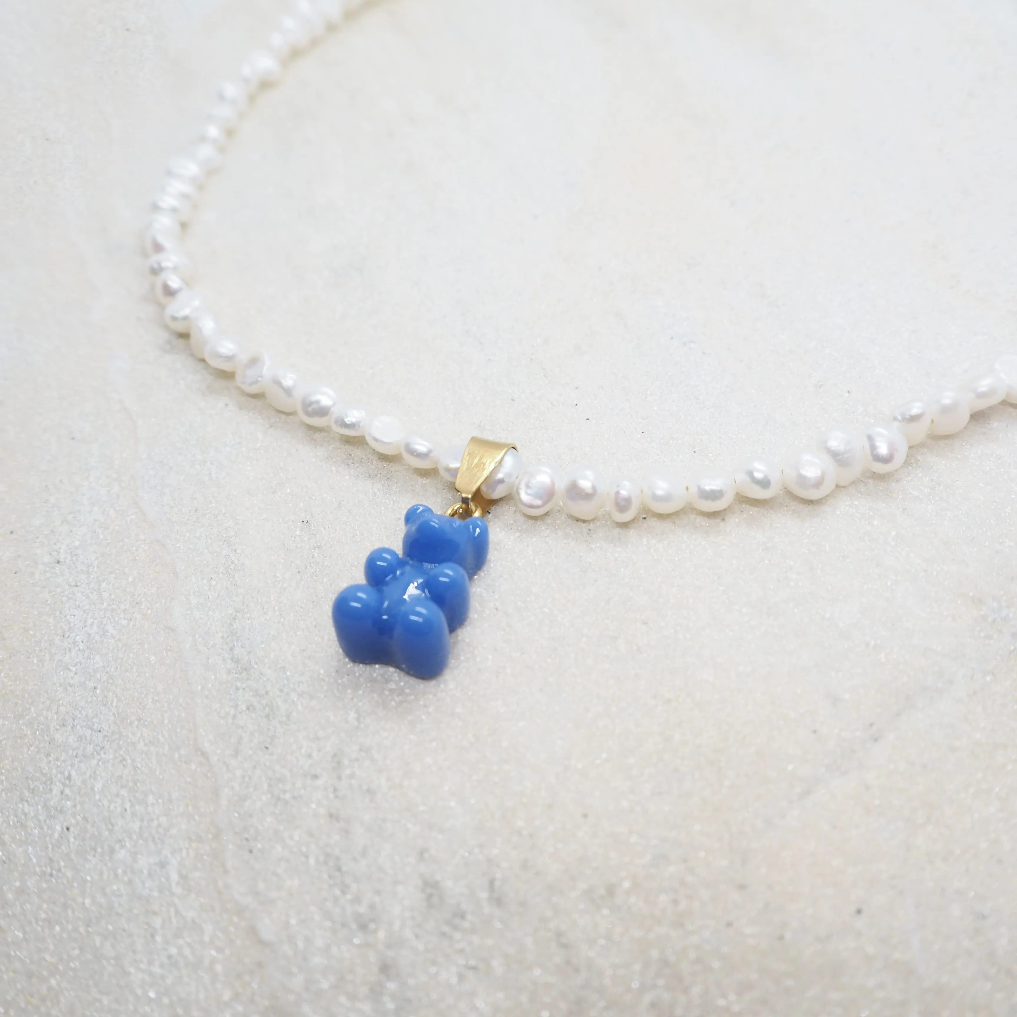 NOSTALGIC BEAR NECKLACE BLUE