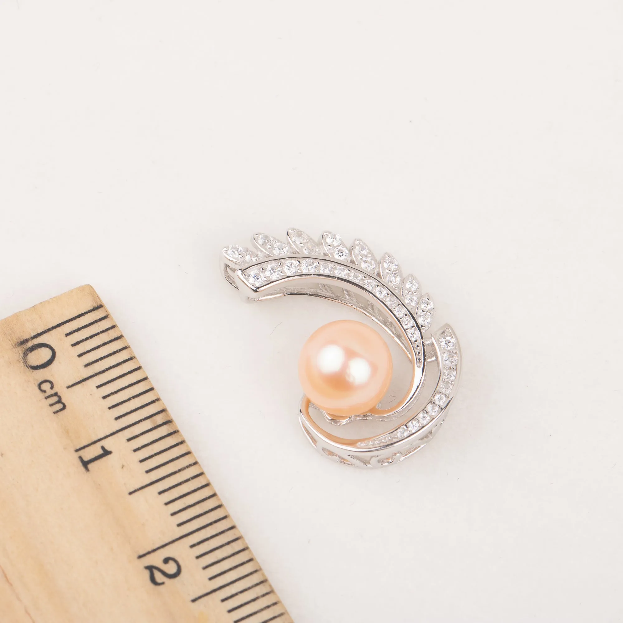 P060695 DIY 7-9mm Natural Freshwater pearl pendant accessory 925 sterling silver engagement jewelry necklace for women