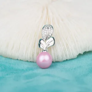 P060702 DIY 7-9mm Natural Freshwater pearl pendant accessory 925 sterling silver engagement jewelry necklace for women