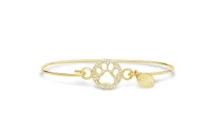 Pave Icon Bracelet Paw Gold