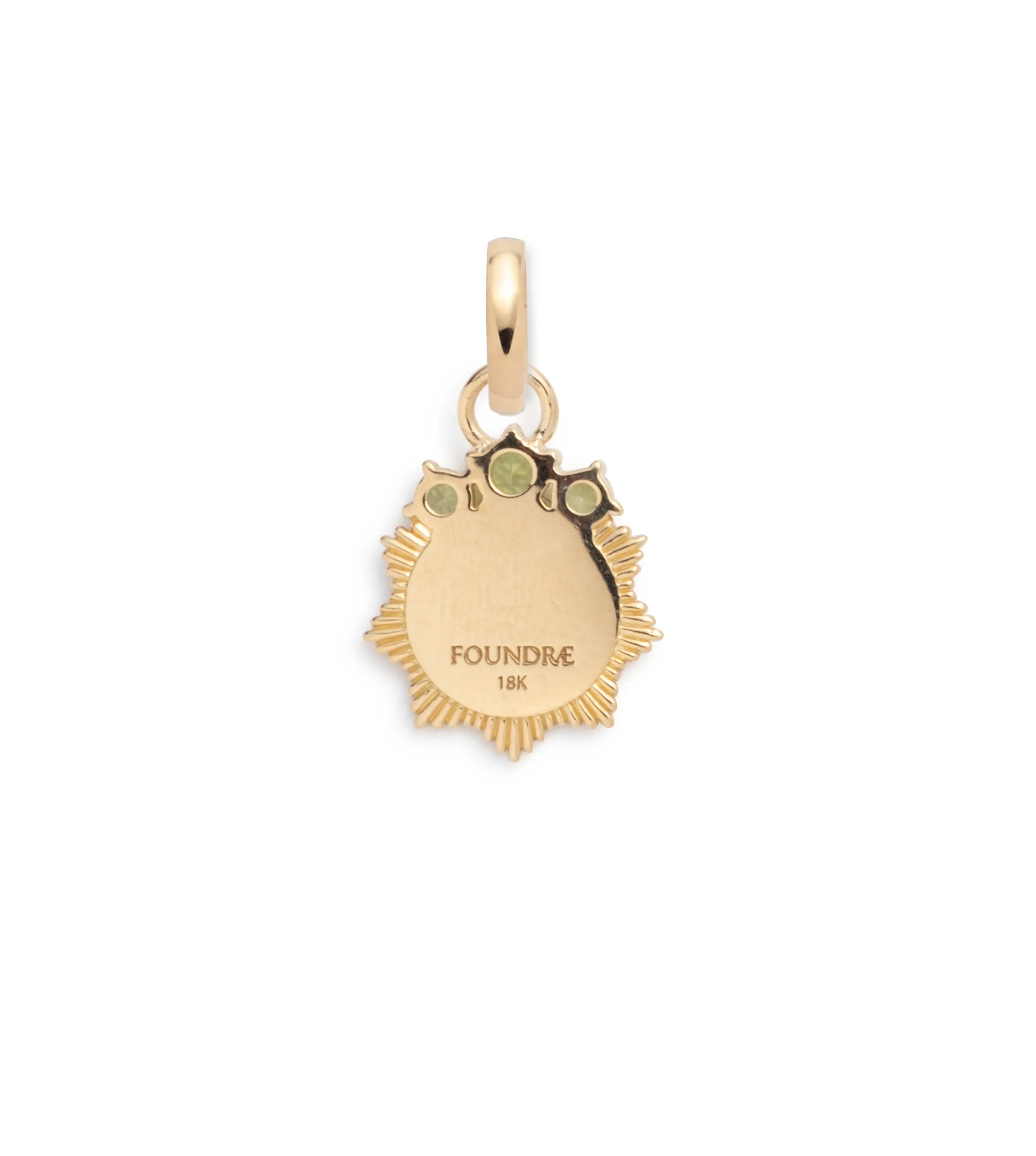 Peridot Engravable : Miniature Medallion with Oval Pushgate