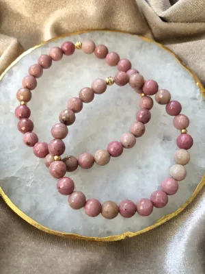 Pink Rhodonite Bracelet