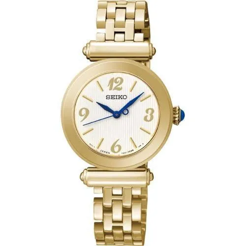 SEIKO LADIES GOLD PLATED 50M BRACELET WATCH SRZ404P1