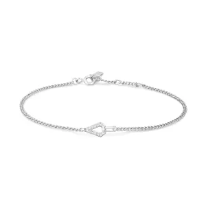 Silver Geometric Cubic Zirconia Bracelet