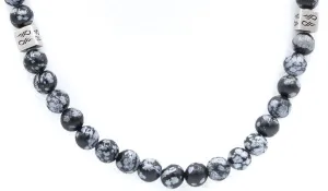 Snowflake Obsidian Natural Gemstone Centerpiece Necklace