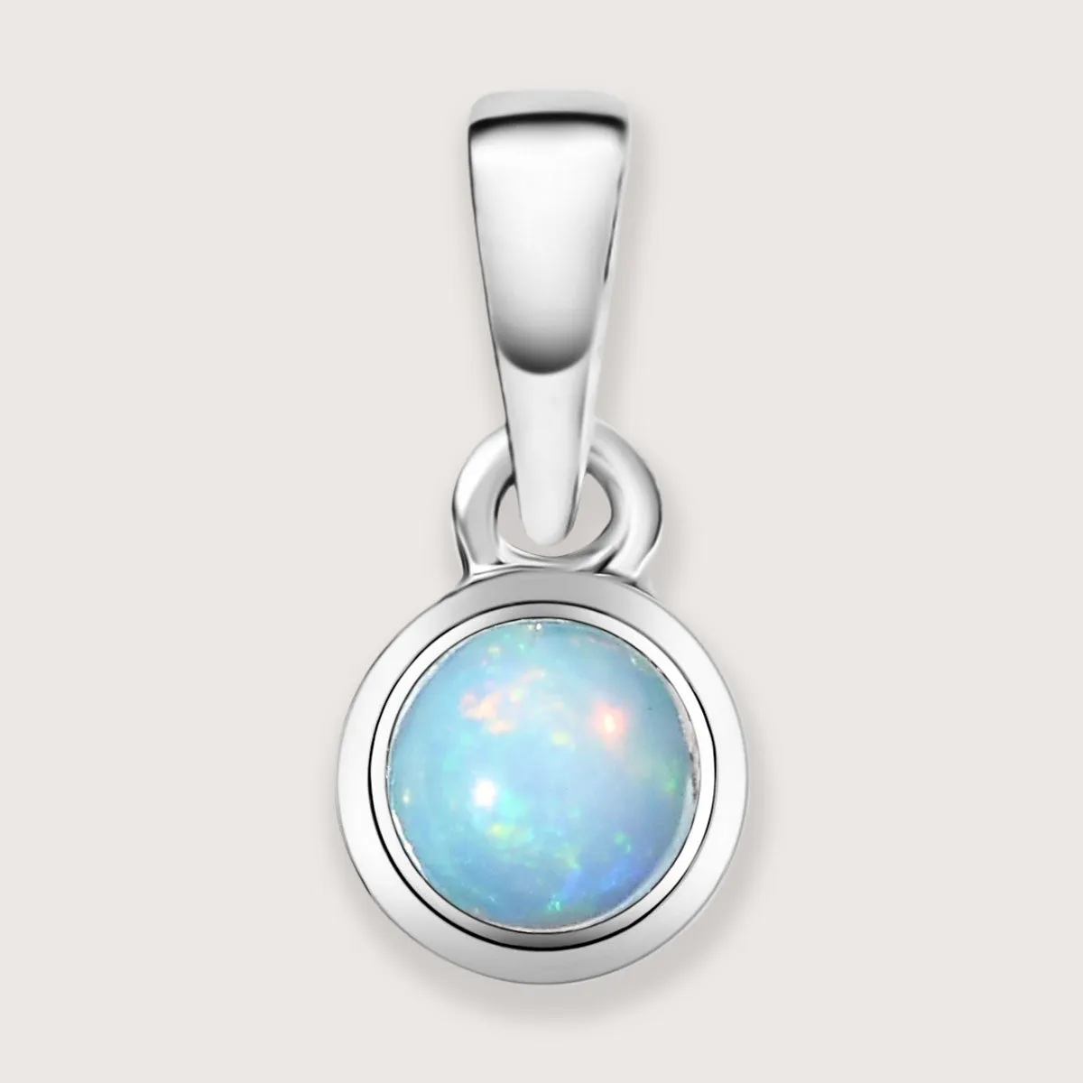 Solitaire Birthstone Charm Pendant