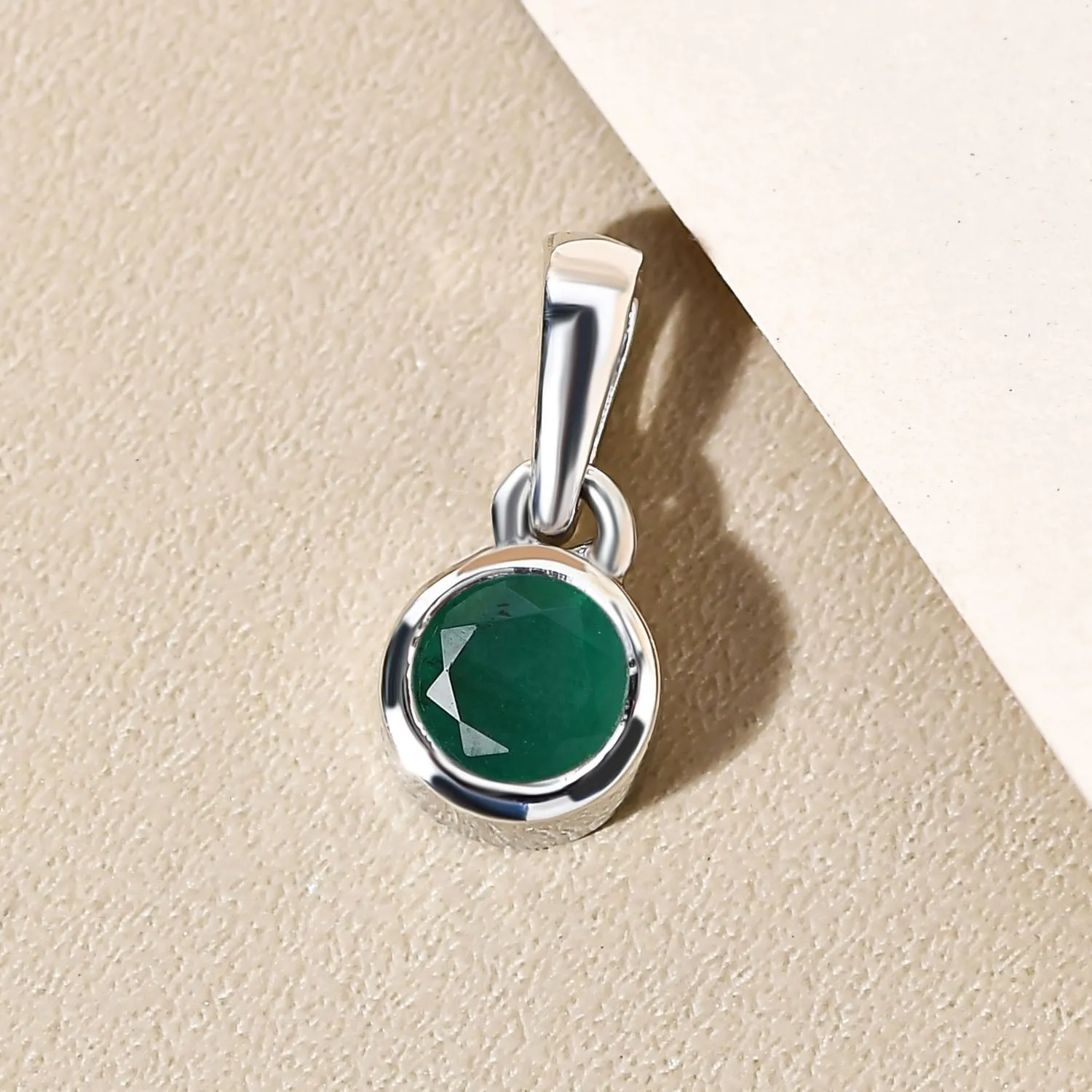 Solitaire Birthstone Charm Pendant