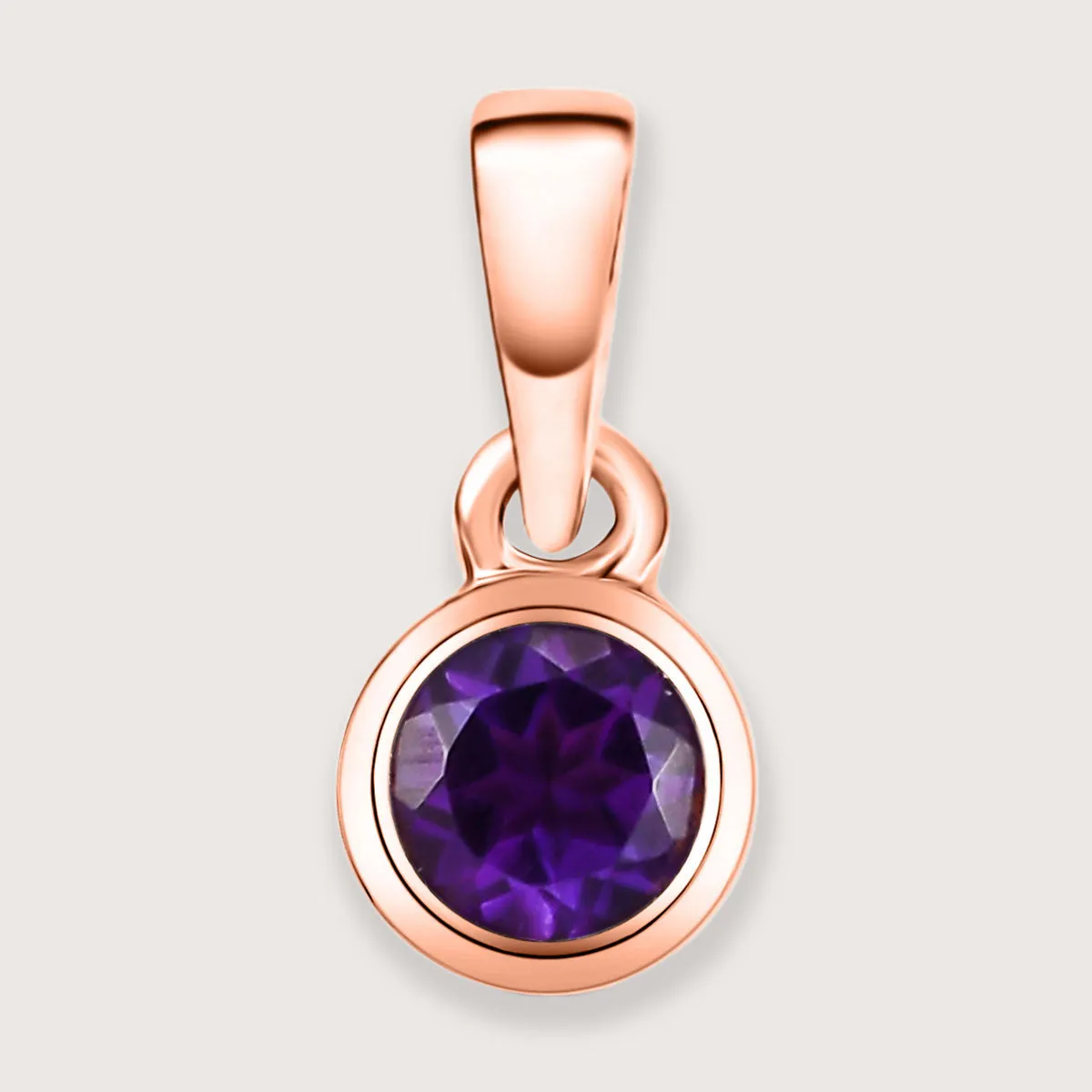 Solitaire Birthstone Charm Pendant