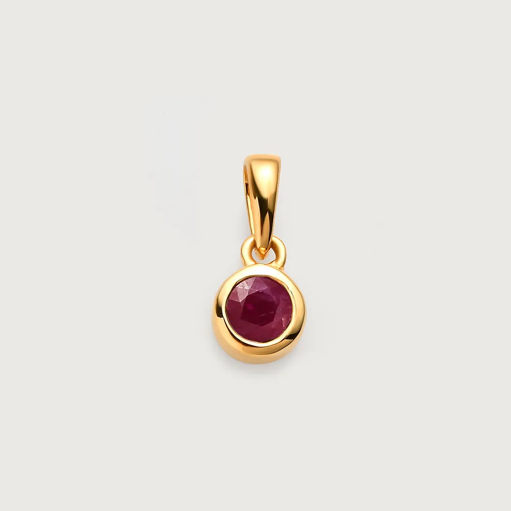 Solitaire Birthstone Charm Pendant