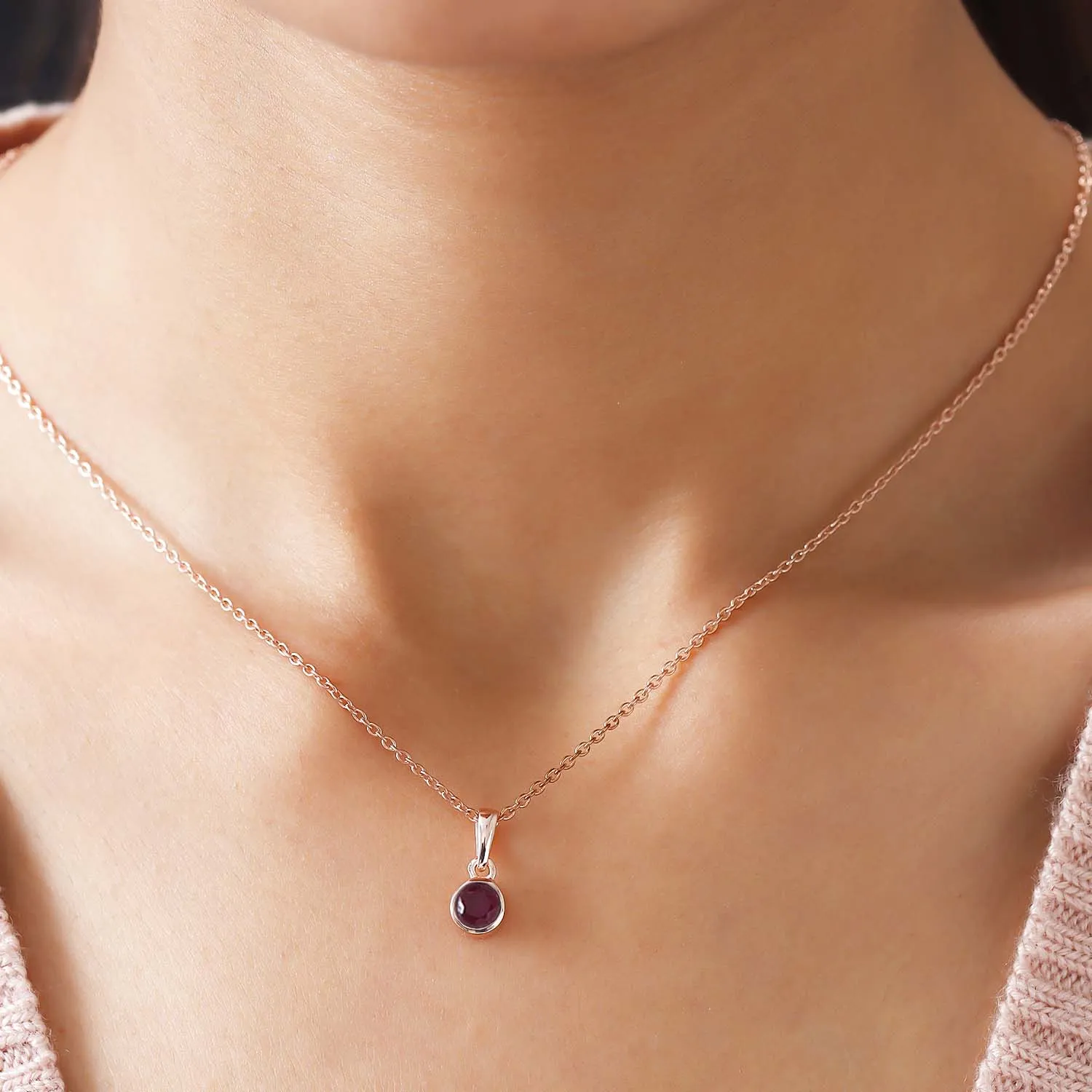 Solitaire Birthstone Charm Pendant