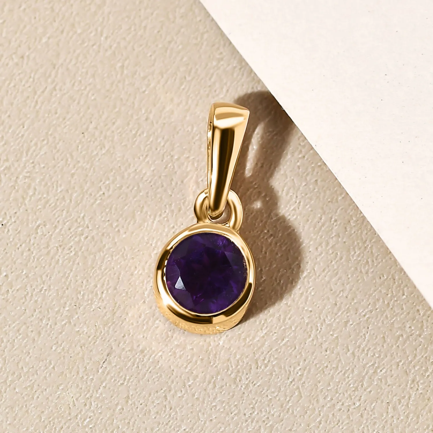 Solitaire Birthstone Charm Pendant