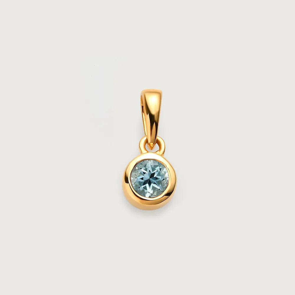 Solitaire Birthstone Charm Pendant