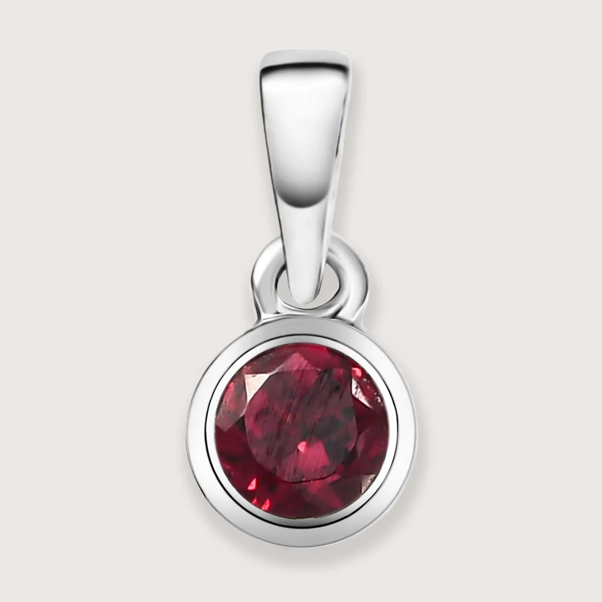 Solitaire Birthstone Charm Pendant