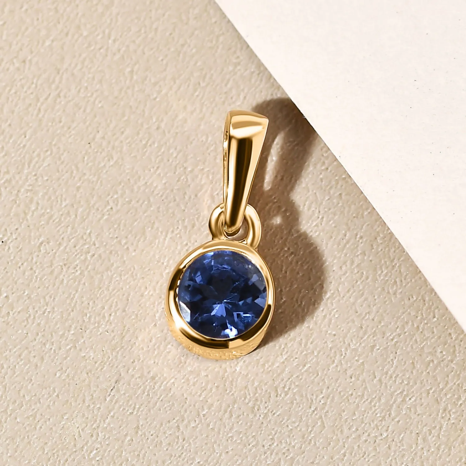 Solitaire Birthstone Charm Pendant