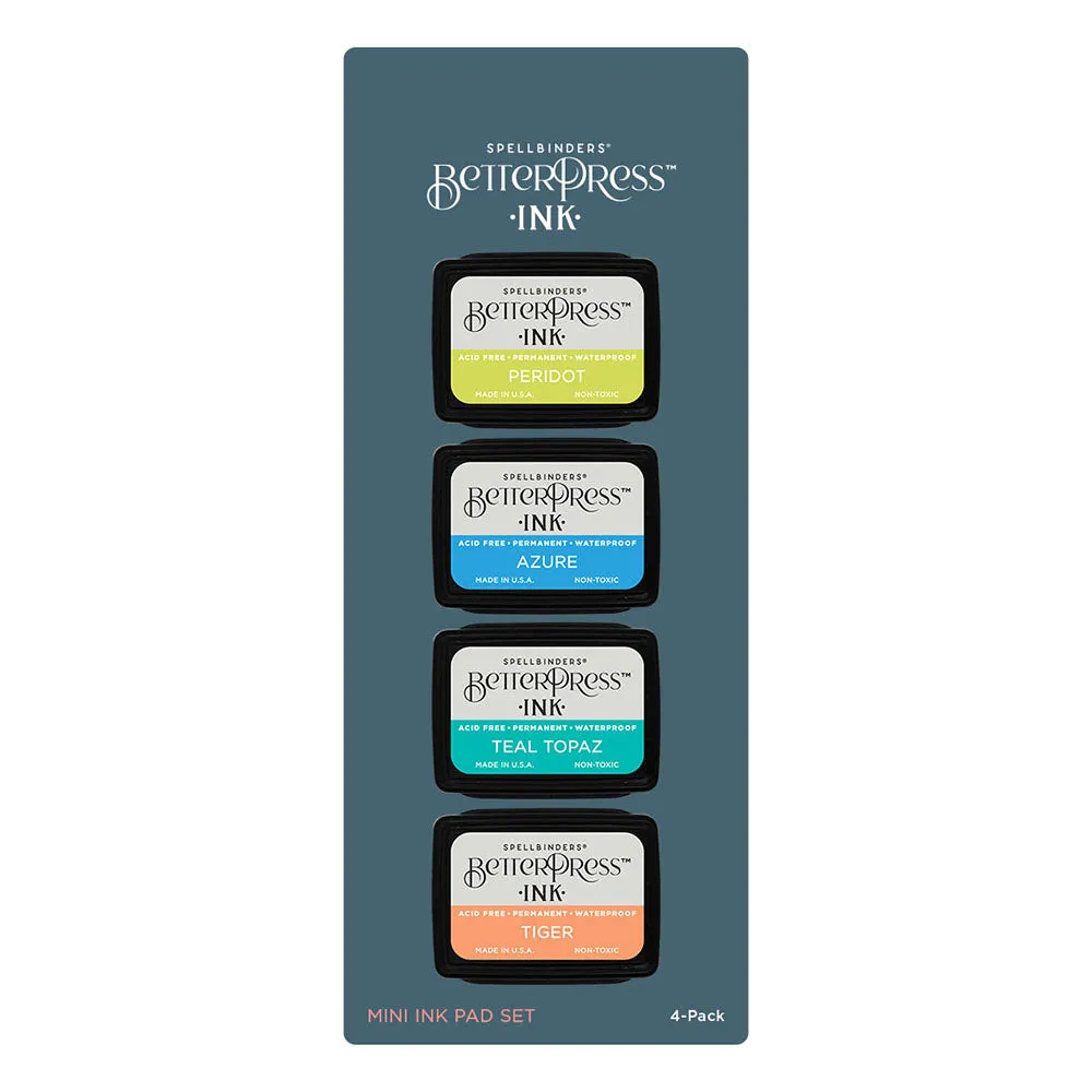 Spellbinders BetterPress Letterpress Mini Ink Pad Set 4/Pkg Tropical