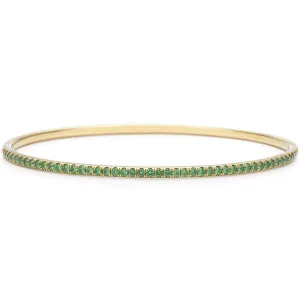 Stackable Tsavorite Bangle Bracelet