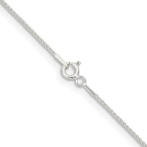 Sterling Silver 1 mm Solid Wheat Chain with Jump Ring 16"-18"