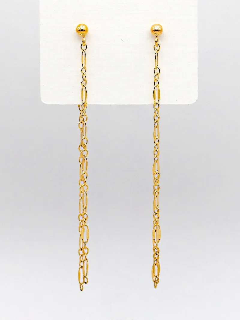 Susan Rifkin Chain Drop Front-Back Dangle Earrings