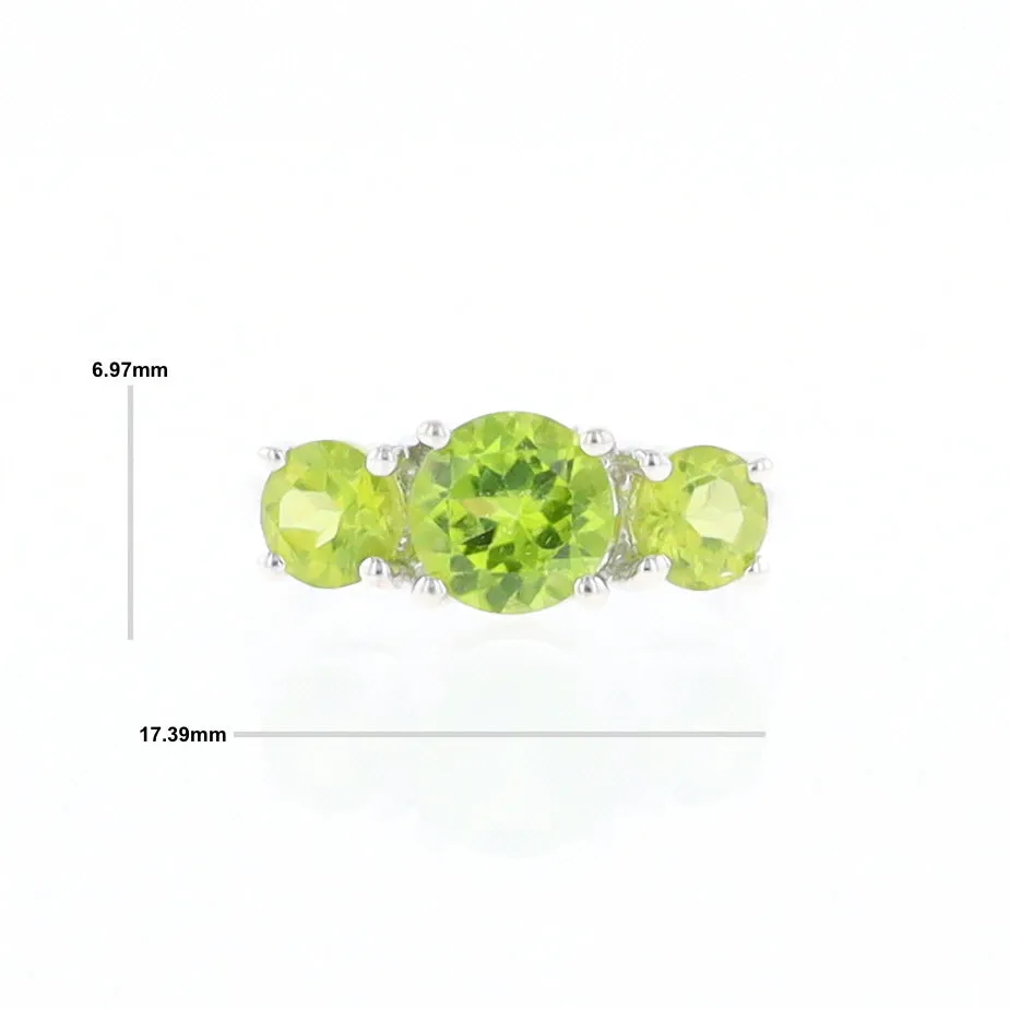 Three Peridot Ring