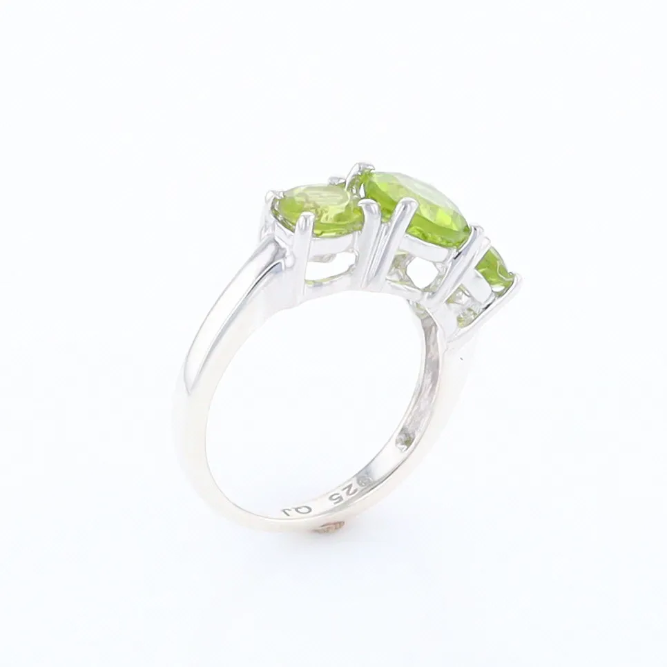 Three Peridot Ring