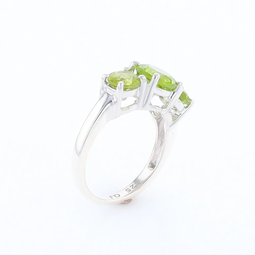 Three Peridot Ring