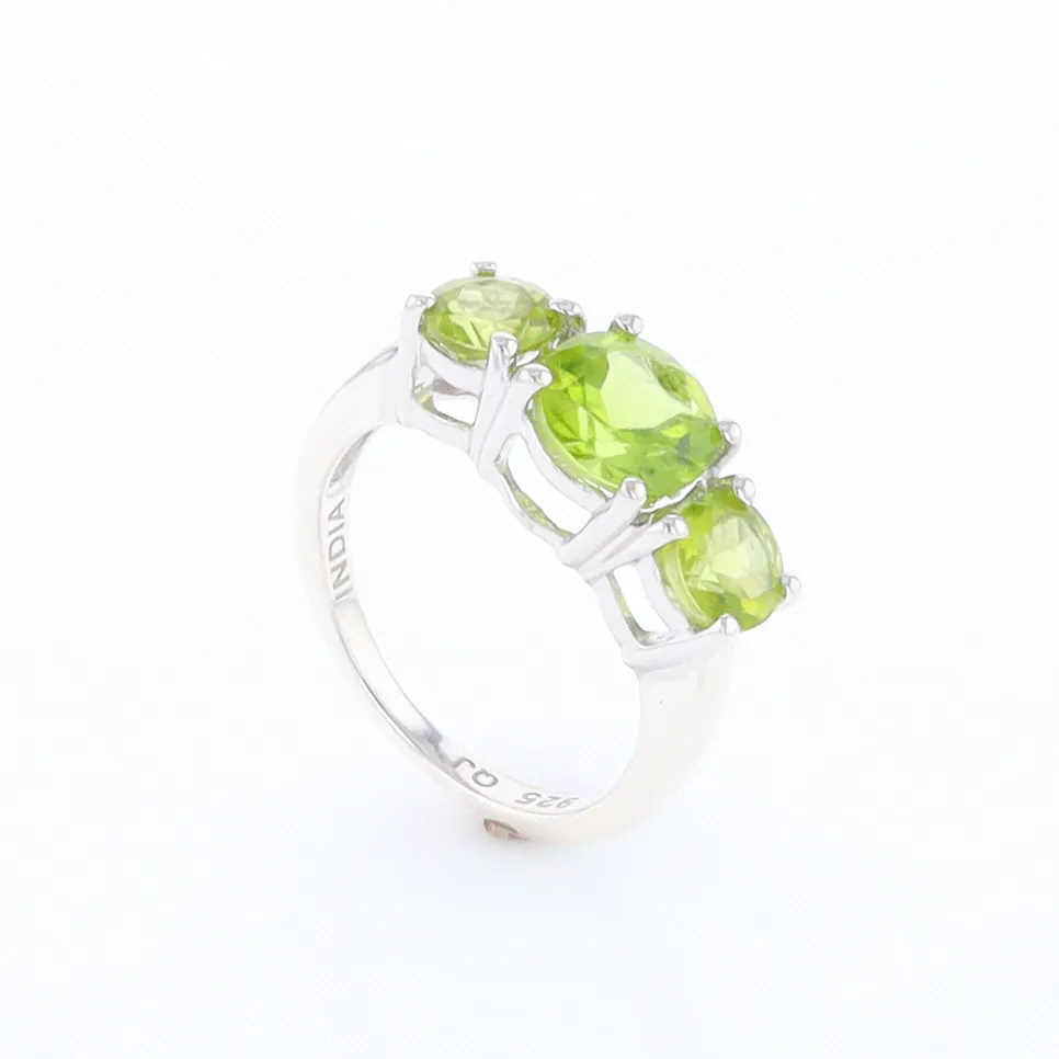 Three Peridot Ring