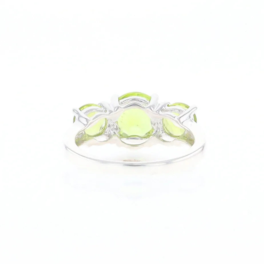 Three Peridot Ring