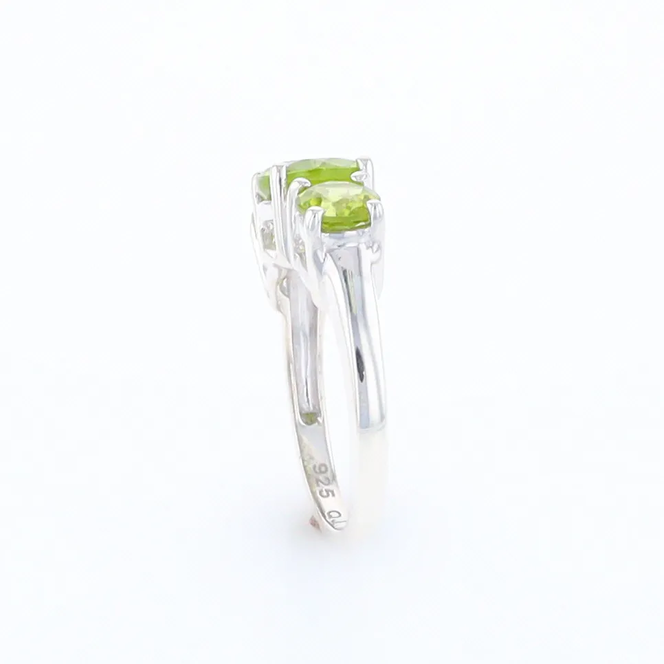 Three Peridot Ring