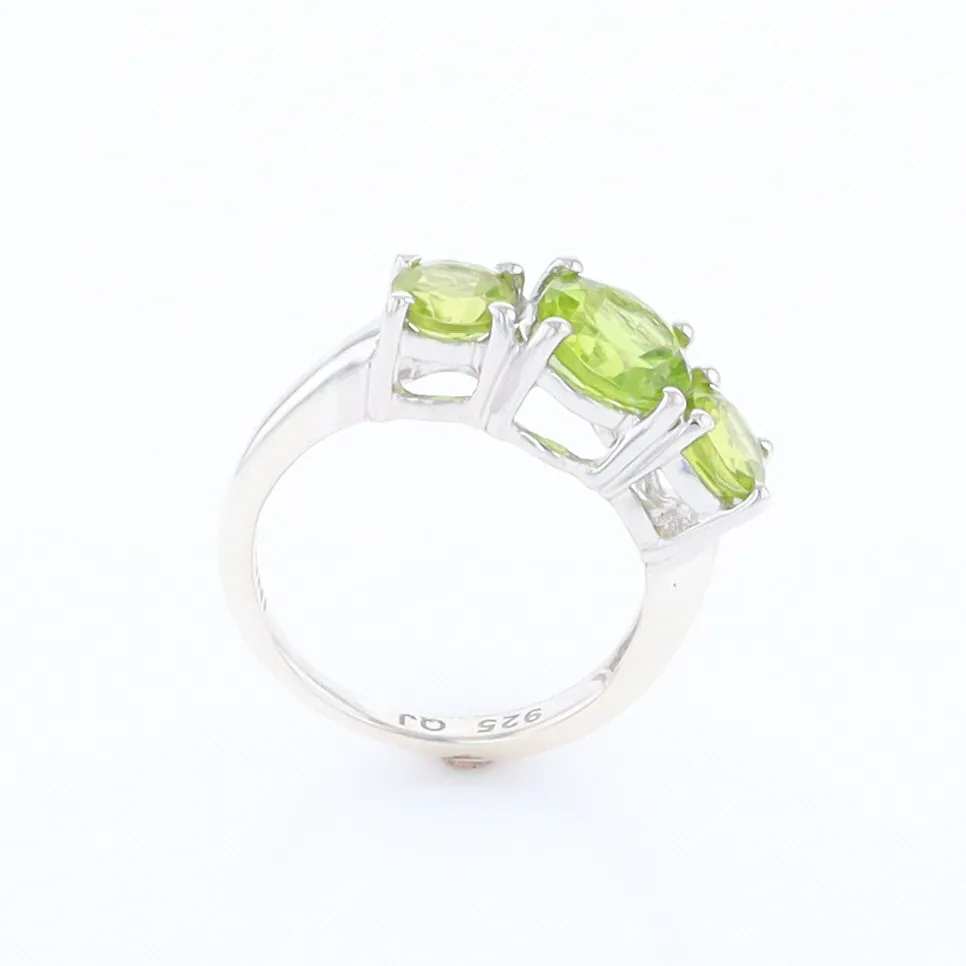 Three Peridot Ring