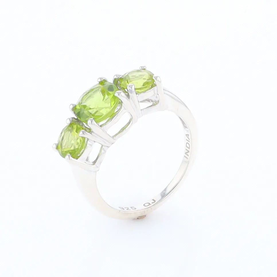 Three Peridot Ring