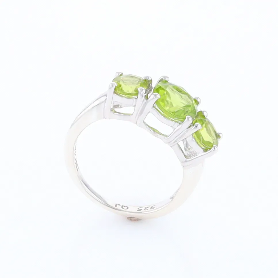 Three Peridot Ring