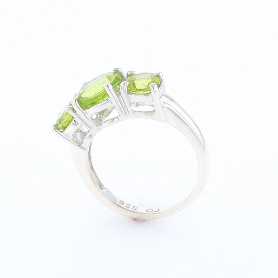 Three Peridot Ring