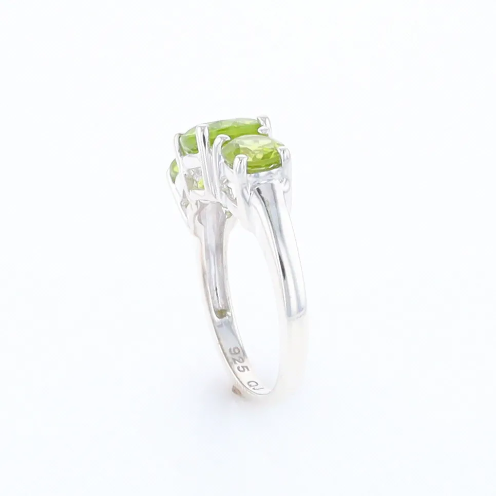 Three Peridot Ring