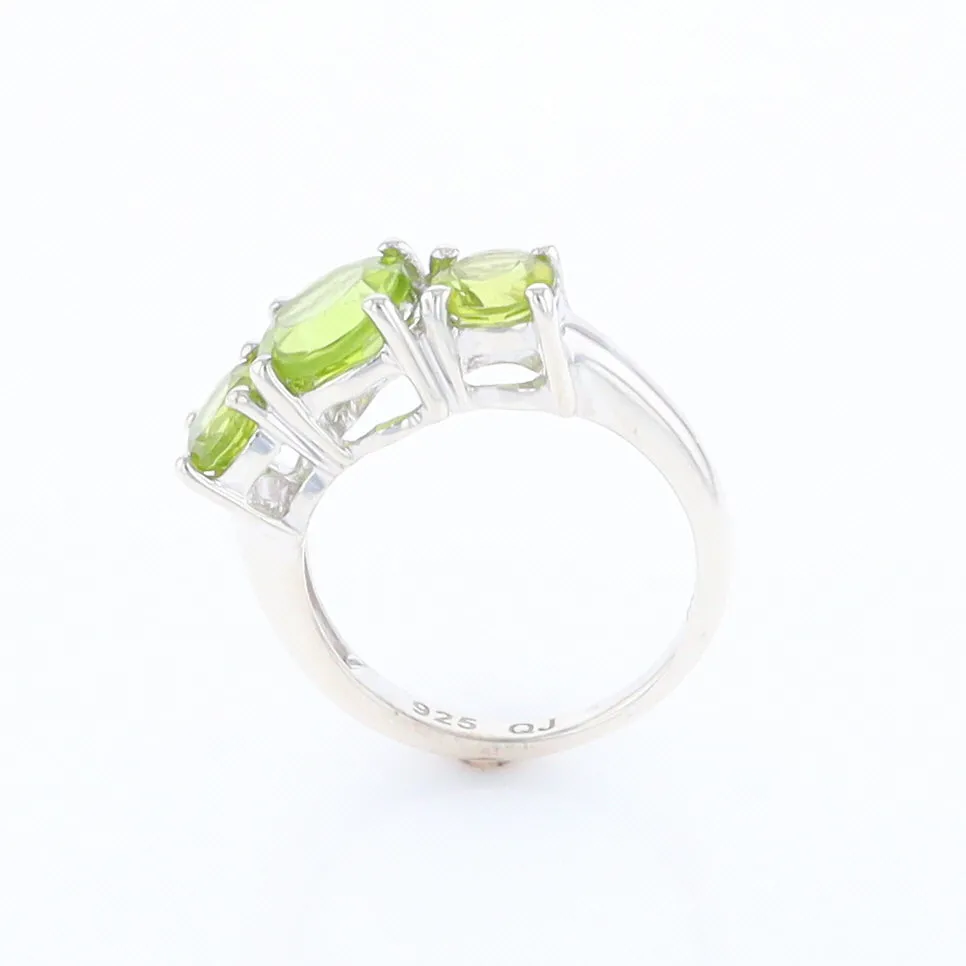 Three Peridot Ring