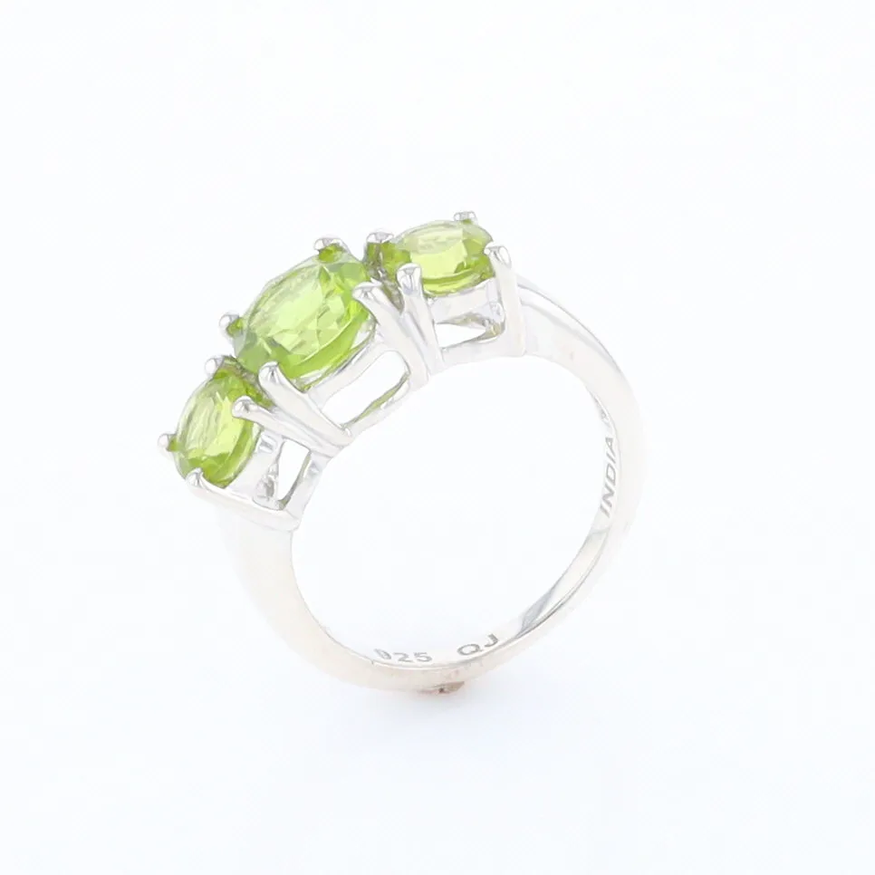 Three Peridot Ring