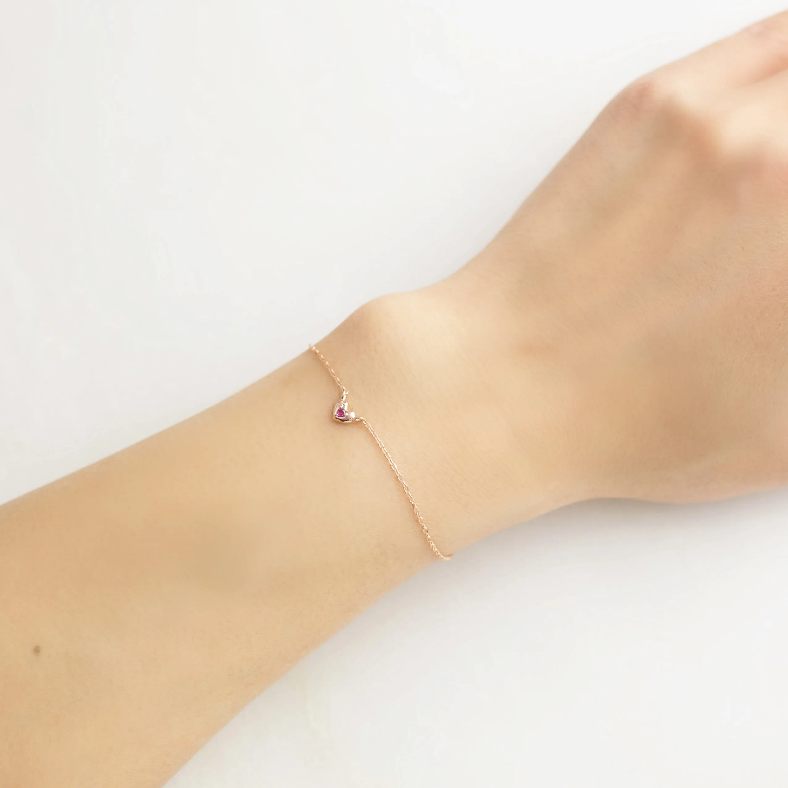 Tiny Diamond Heart Bracelet